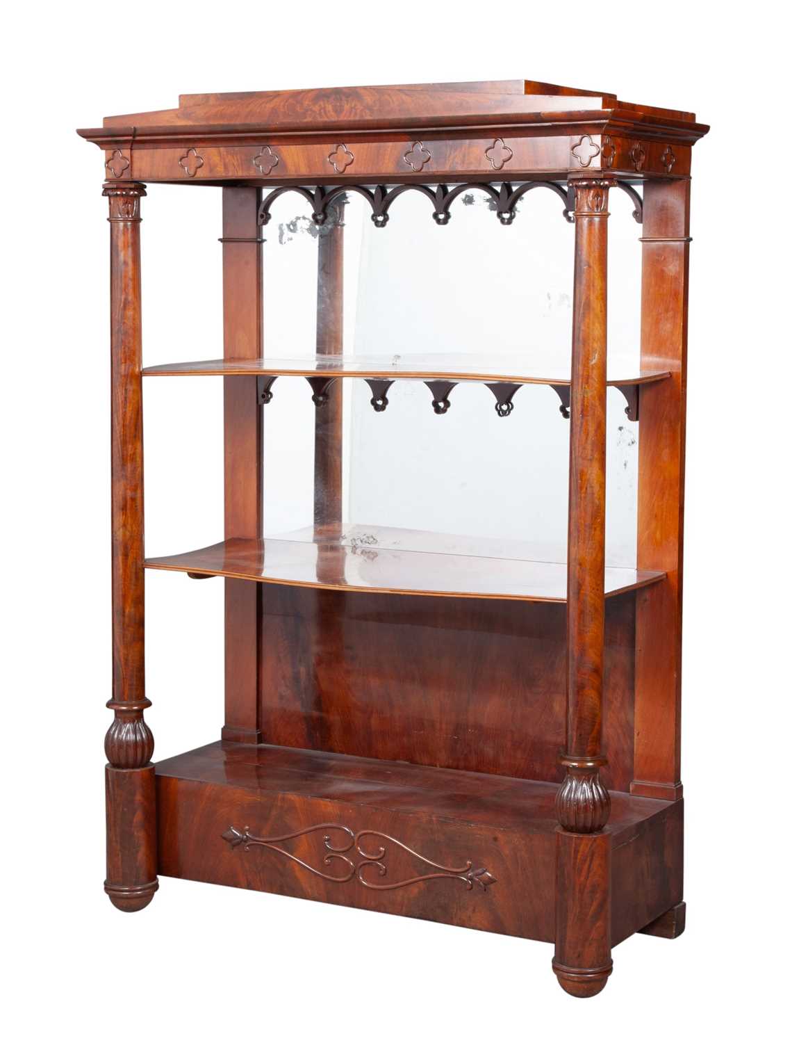 Lot 668 - Continental Empire Mahogany Etagere