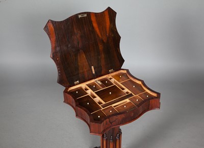 Lot 337 - Victorian Inlaid Rosewood Work Table