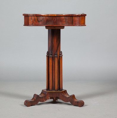 Lot 337 - Victorian Inlaid Rosewood Work Table