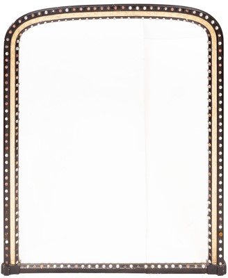 Lot 321 - Irish Ebonized and Giltwood 'Jeweled' Mirror