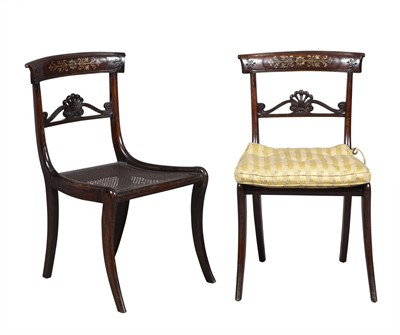 Lot 134 - Pair of Regency Mahogany Side Chairs
