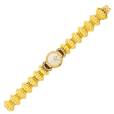 Lot 1088 - Rolex Gold, Platinum and Diamond 'Precision' Wristwatch