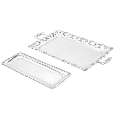 Lot 199 - Austrian Silver Two-Handled Tray and an Austrian Silver Tray
