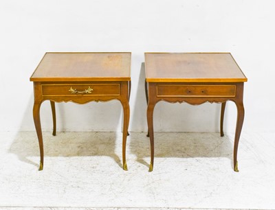 Lot 352 - Pair of Louis XV Style Brass Mounted Side Tables