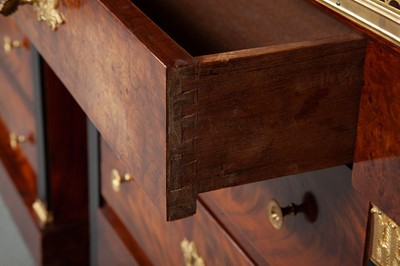 Lot 699 - Pair of Charles X Style Gilt-Metal Mounted Mahogany Small Commodes