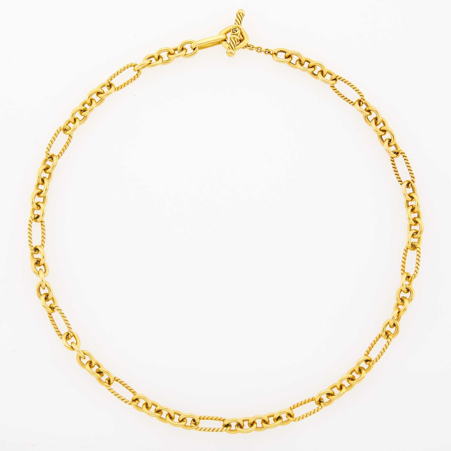Lot 2007 - David Yurman Gold Chain Link Necklace