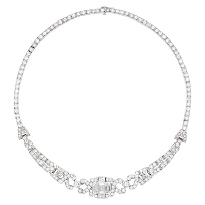 Lot 258 - Platinum and Diamond Necklace
