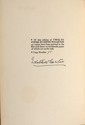 Lot 214 - The rare limited edition signed by Edith Wharton