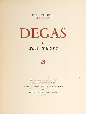 Lot 273 - The first catalogue raisonee of Degas