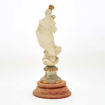 Lot 636 - Continental Carrara Marble Figure of the Virgin Mary and The Infant Jesus