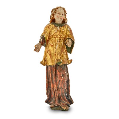 Lot 638 - Continental Polychrome and Giltwood Figure of a Male Saint