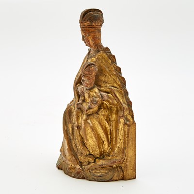 Lot 639 - Continental Giltwood  Sculpture of the Virgin and Child
