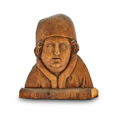 Lot 643 - German Walnut Bas Relief of Martin Luther