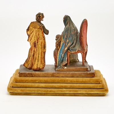 Lot 645 - Continental Polychromed and Parcel-Gilt Sculpture of the Education of the Virgin