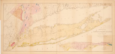 Lot 99 - The finest and largest map of Long Island from the period