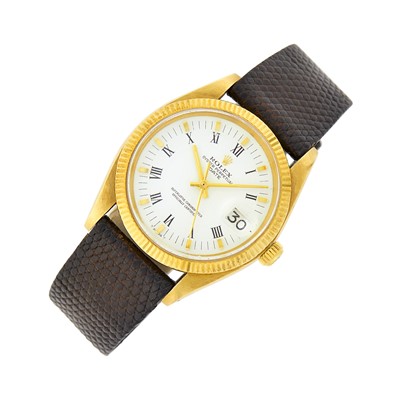 Lot 1028 - Rolex Gold Oyster Perpetual 'Date' Wristwatch, Ref. 1503