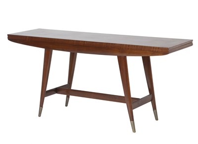 Lot 189 - Gio Ponti for Singer Walnut Model 2134 Flip Top Console/Dining Table
