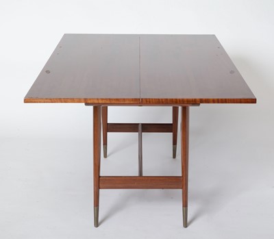 Lot 189 - Gio Ponti for Singer Walnut Model 2134 Flip Top Console/Dining Table