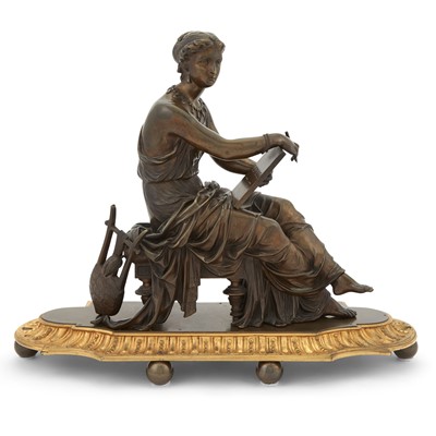 Lot 407 - French Patinated Bronze Figure of Sappho