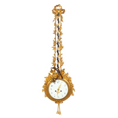 Lot 347 - Louis XVI Style Gilt-Metal Cartel Clock