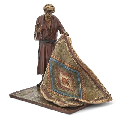 Lot 309 - Austrian Cold-Painted Bronze Figure of a Rug Merchant