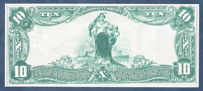 Lot 1149 - United States 1902 Third Issue $10 Punxsutawney Pa Number One Note S-1503