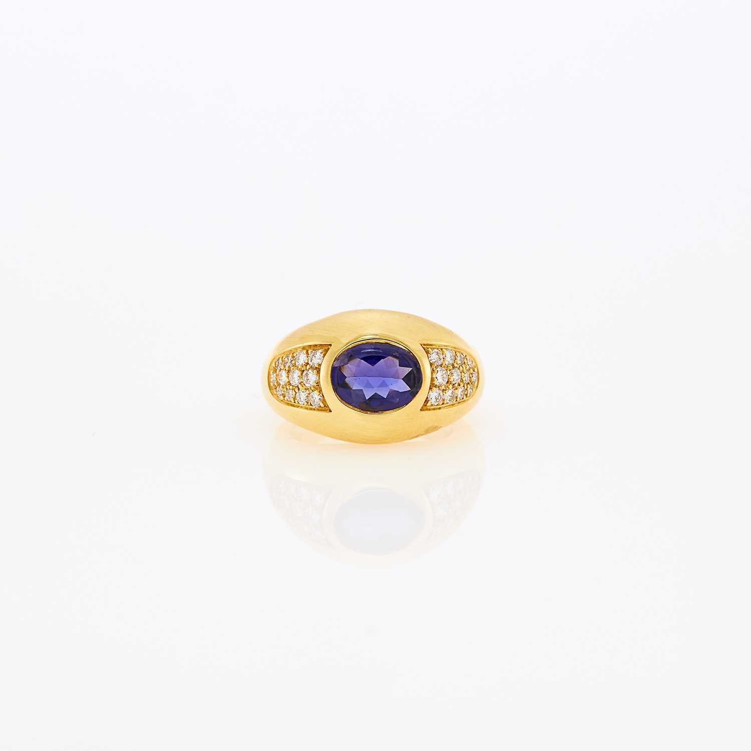 Lot 1005 - Mauboussin Paris Gold, Tanzanite and Diamond 'Aloha' Ring