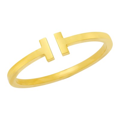 Lot 1 - Tiffany & Co. Gold 'T' Bangle Bracelet