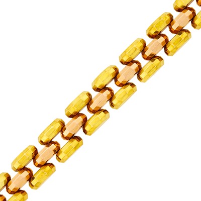 Lot 1087 - Two-Color Gold Bracelet