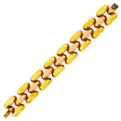 Lot 1087 - Two-Color Gold Bracelet