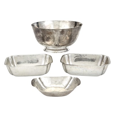 Lot 217 - American Sterling Silver Revere Form Bowl and Three Randahl Shop Sterling Silver Bowls