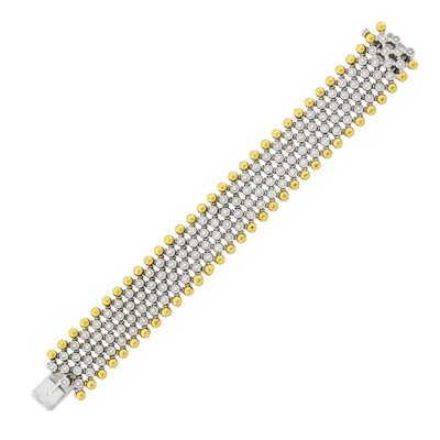 Lot 32 - Two-Color Gold and Diamond Bracelet