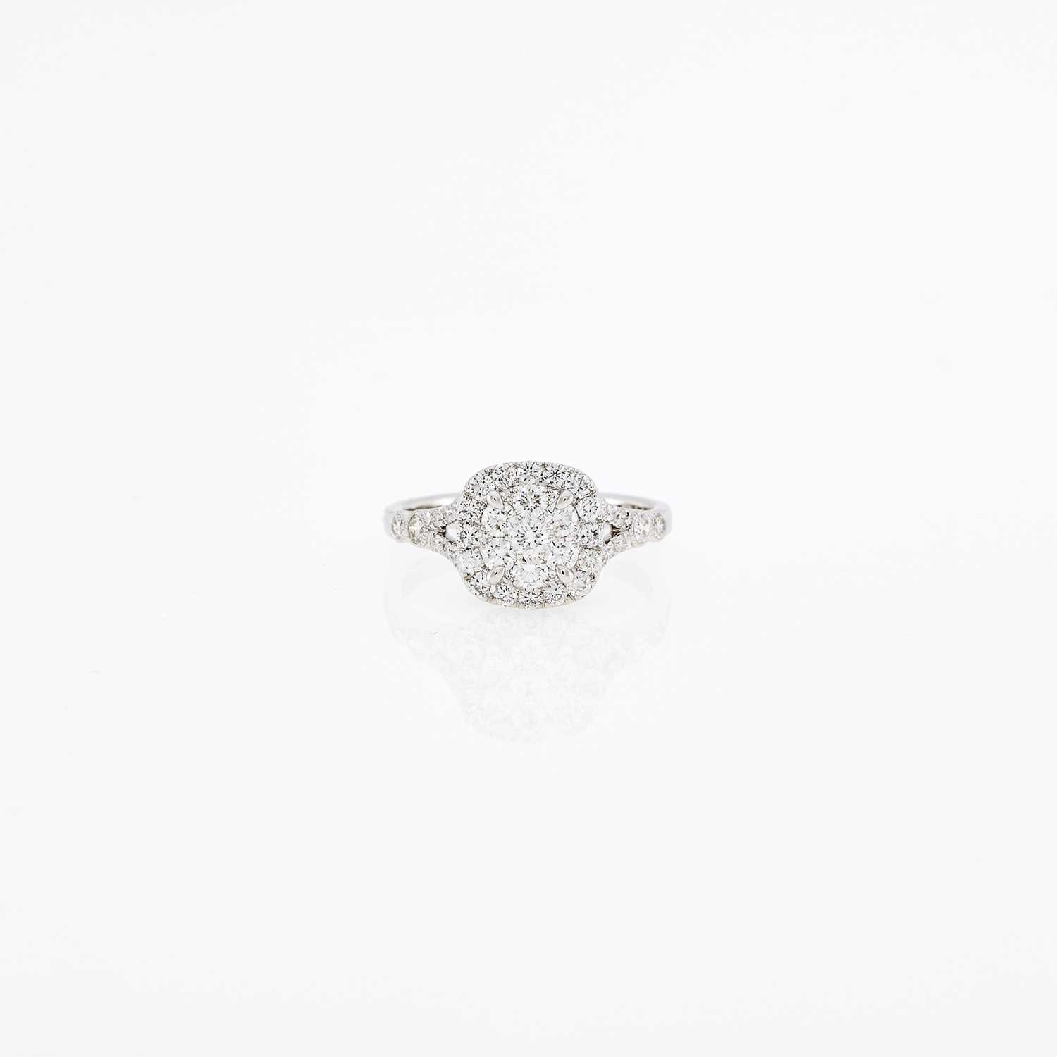 Lot 1056 - White Gold and Diamond Ring