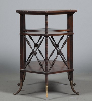 Lot 289 - Aesthetic Movement Rosewood Mixed Metal Spider Web-inlaid Mother-of-Pearl Inlaid Occasional Table