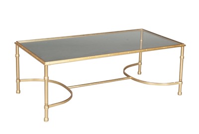 Lot 434 - Glass Top Gilt-Metal Low Table