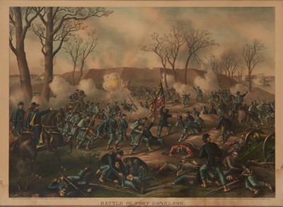 Lot 2 - A group of chromolithographed battle scenes of the Civil War