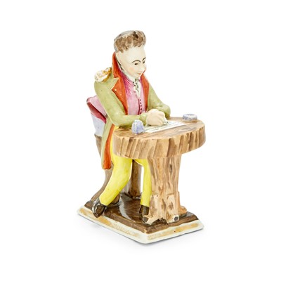 Lot 50 - Russian Porcelain Figure of Gentleman at a Writing Desk