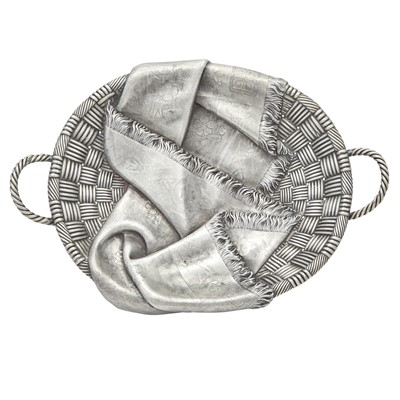 Lot 25 - Russian Silver Trompe l’oeil Two-Handled Basket