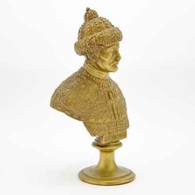 Lot 45 - Russian Bronze Bust of Tsar Alexei Mikhailovich