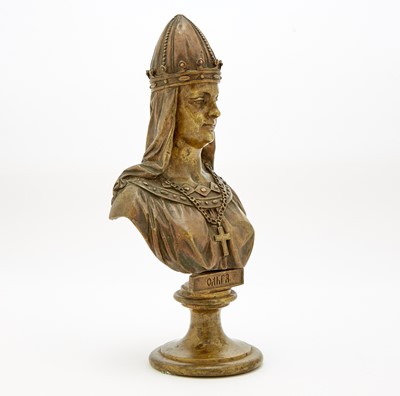 Lot 46 - Russian Bronze Bust of Olga, Grand Princess of Kiev