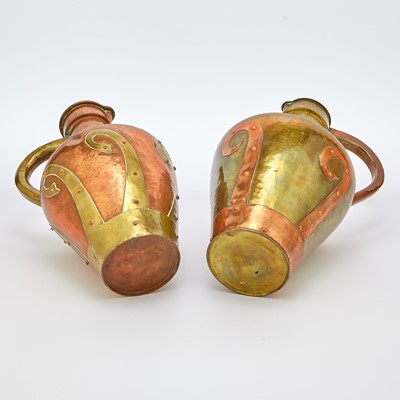Lot 41 - Two Tula Brass and Copper Jugs