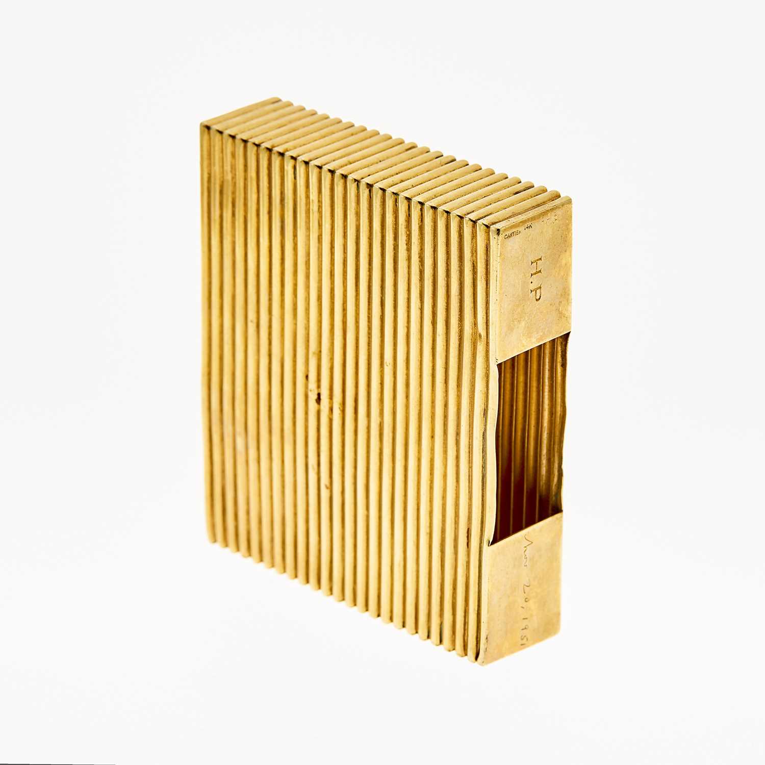 Lot 1101 - Cartier Gold Cigarette Card Case Holder
