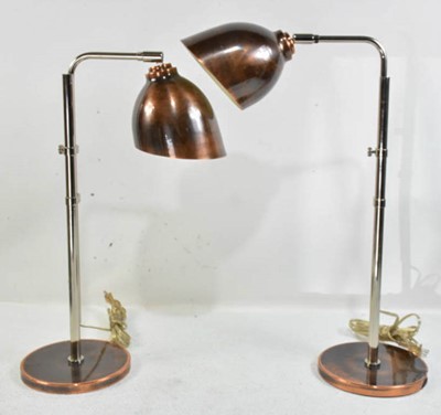 Pair of Frederick Cooper Copper and Metal Table Lamps