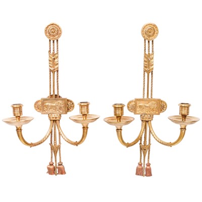 Lot 322 - Pair of Caldwell Bronze Sconces