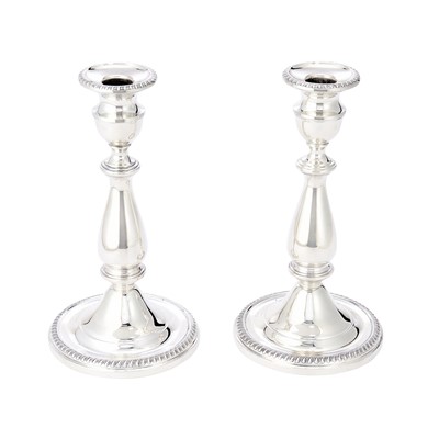Lot 137 - Pair of American Sterling Silver Candlesticks
