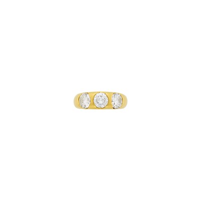 Lot 73 - Mounted By Cartier Gold and Diamond Gypsy Ring