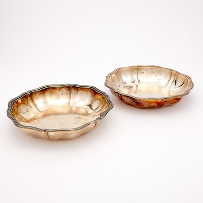 Lot 454 - Pair of Continental Silver Plated Open Vegetable Bowls