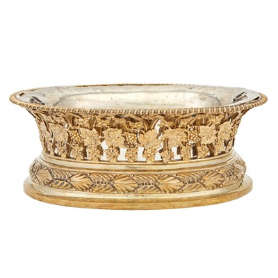 Lot 187 - Edward VII Regency Style Sterling Silver Gilt Basket Centerpiece