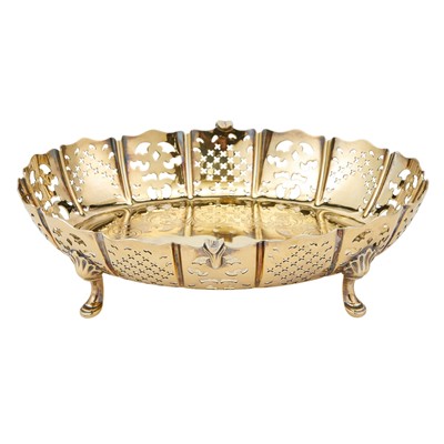 Lot 186 - Victorian Sterling Silver Gilt Footed Bowl