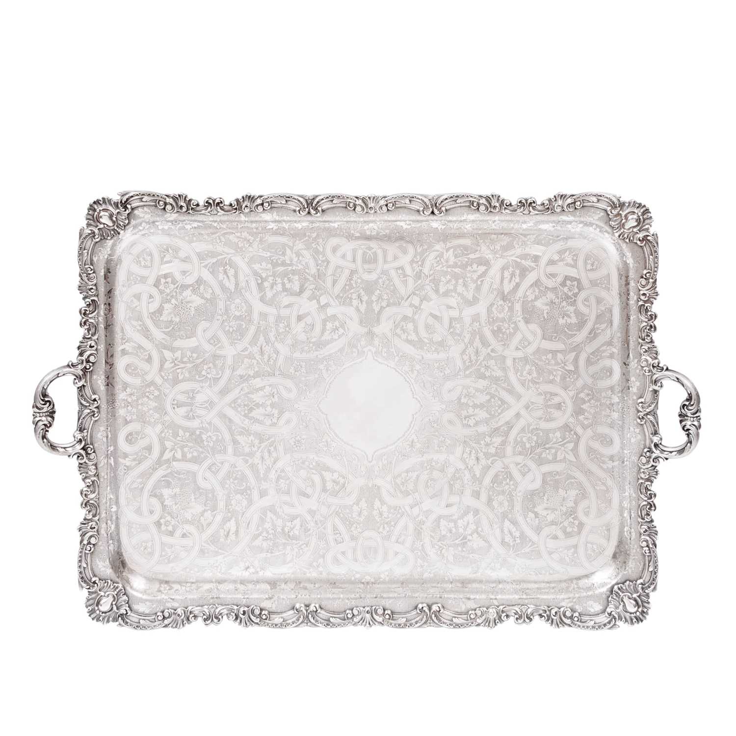 Lot 219 - French Sterling Silver Two Handled Tray